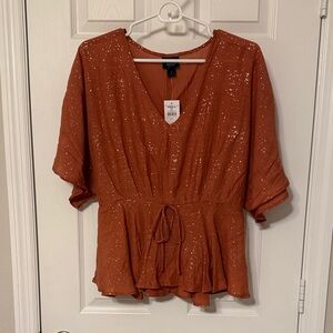 Daytrip Copper Sequin Blouse